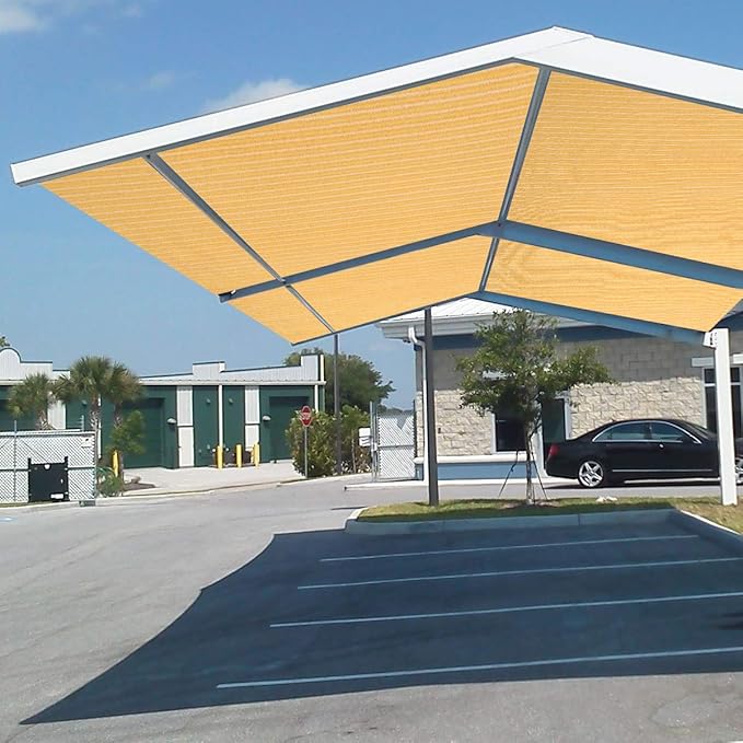 Eden's Decor 4' x 19' Wheat Sun Shade Sail Rectangular Straight Flat Edge Outdoor Canopy Fabric Cloth Awning for Pergola Patio Garden Backyard Custom Size