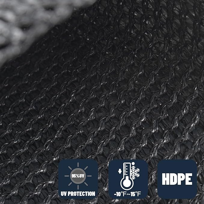SUNNY GUARD Custom Size 11'x22'x24.6' Triangle Graphite Grey UV Block Sunshade for Backyard Yard Deck Patio Garden Outdoor Activities and Facility(Customized)