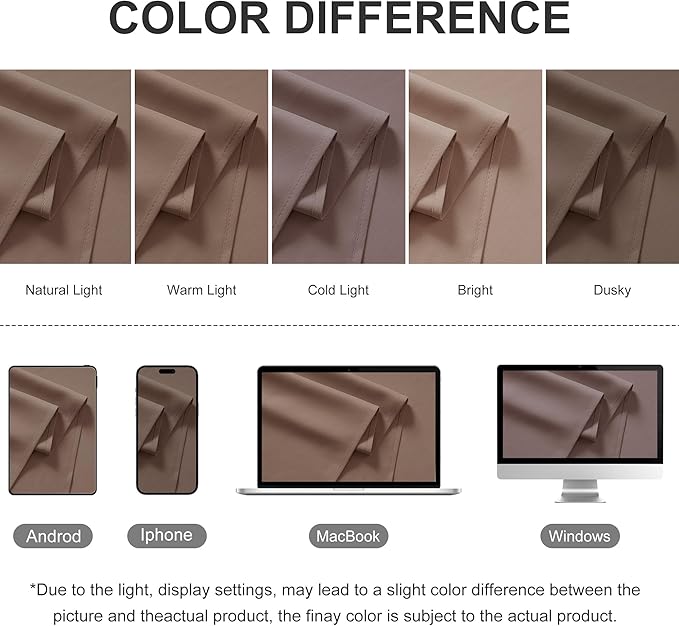 RYB HOME Extra Wide Outdoor Curtains for Patio Waterproof Heavy Duty Thermal Insulated in Summer Full Coverage Privacy for Gazebo, Cabana & Pergola, W100" x L90", Mocha, 1 Panel