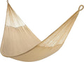 Handwoven Hammock by Yellow Leaf Hammocks - Family Size, Fits 2+ PPL, 550lb max - Weathersafe, Super Strong, Easy to Hang, Ultra Soft, Artisan Made - Color: Natural Khaki