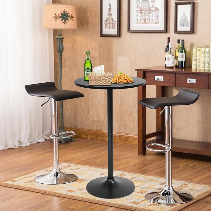 FDW Bistro Pub Table 2 Pack 40 Inch Height Cocktail Table Round Bistro Bar Table for Home and Kitchen Dining