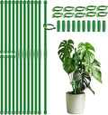 20Pcs Plant Support Stakes 17 inch SupKing Garden Orchid Sticks Extended to 3ft 4ft 5ft Plant Poles with Clips for Indoor Outdoor Potted Tomato Rose Amaryllis Vegetables Comes with 20 Ties