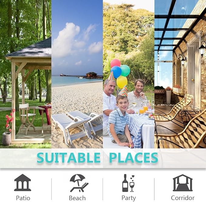 RYB HOME Outdoor Curtains for Patio, Waterproof Blackout UV Protection Outside Decor for Porch Swimming Pool Hut Garden Pavilion Pop Up Tent Pergola Balcony, W 52 x L 84, 1 Panel, Greyish Blue