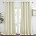 NICETOWN Blackout Curtain 95 inches Long for Living Room - Grommet Top Thermal Insulated Window Treatment Energy Saving Sound Reducing Drape for Bedroom (Beige, 1 Panel, W52 x L95)