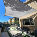 SUNLAX Sun Shade Sail 18' x 18' x 18' Silver Rectangle Canopy Sail Shade Cover UV Block Permeable Sunshade Outdoor for Patio Backyard Deck Pergola (We Make Custom Size)