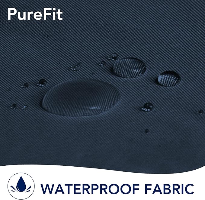 PureFit Outdoor Curtains for Patio Waterproof Weatherproof, UV and Fade Resistant Outside Curtains for Gazebo, Front Porch, Pergola, Sun Blocking Privacy Curtain, 100W x 84L inch, 1 Panel, Navy Blue