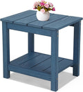 Stoog Outdoor Side Table, All-Weather Adirondack Side Table, Never Fade or Rot, for Backyard, Garden, Pool, Lawn, Porch, Blue