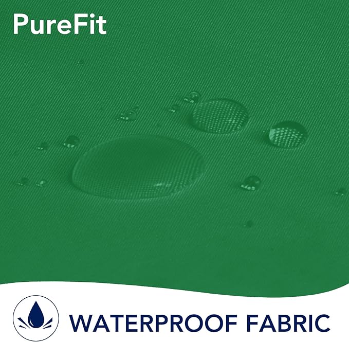 PureFit Outdoor Curtains for Patio Waterproof Weatherproof, UV and Fade Resistant Outside Curtains for Gazebo, Front Porch, Pergola, Sun Blocking Privacy Curtain, 100W x 84L inch, 1 Panel, Green