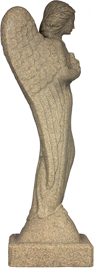 Emsco Group 2260-1AZ Morning Angel Statue – Natural Sandstone Appearance – Made of Resin – Lightweight – 29” Height