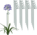 20 Pack 16 Inch Plant Support Stakes, Metal Single stemmed Flower Support Hoops，Garden Plant Stakes Plant Prop for Amaryllis Orchid Lily Rose Peony Tomatoes Gladiolus