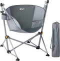 Portal Large Hammock Camping Chair Folding Rocking Chairs Portable Swinging Chair Wide Seat for Outdoor Lawn Patio Garden,Support 350 lbs, Grey