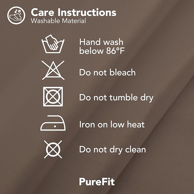 PureFit Outdoor Curtains for Patio Waterproof Weatherproof, UV Resistant Outside Curtains for Gazebo, Front Porch, Pergola, Sun Blocking Privacy Curtain, 52W x 95L inch, 1 Panel, Camel