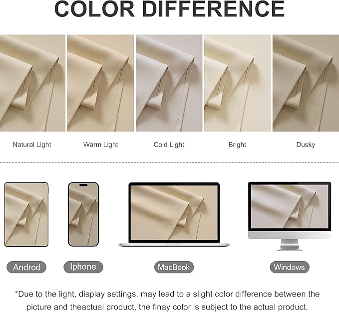 RYB HOME Extra Wide Outdoor Curtains for Patio Waterproof Heavy Duty Thermal Insulated in Summer Full Coverage Privacy for Porch, Cabana & Pergola, W100 x L95, Biscotti Beige, 1 Panel