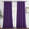 NICETOWN Blackout Window Curtain 90 inch Length - Room Darkening Thermal Insulated Grommet Large Window Treatment Light Blocking for Bedroom/Doorway (Royal Purple, 1 Panel, W52 x L90)