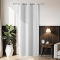 Joydeco Blackout Door Curtain for Doorway Privacy 80 Inches Long, Grommet Closet Curtain for Open Closet, Room Divider for Bedroom Living Room (Greyish White, 32Wx80L, 1 Panel)