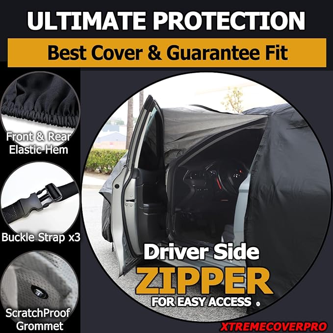 All Weather Waterproof car Cover Good for rain Snow uv Protection dust Compact Sedan Civic Elantra IS300 C320 190E Corolla Jetta A3 240SX Lancer Black