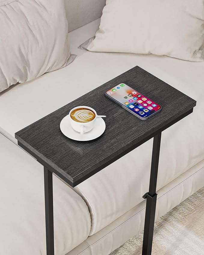 TUTOTAK End Table, Side Table, Tall Couch Table, Sofa Table, Living Room, Bed Room, Black TB01BK083