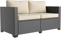 Aoxun 1 Piece Patio Furniture Set 2 Seats, Beige