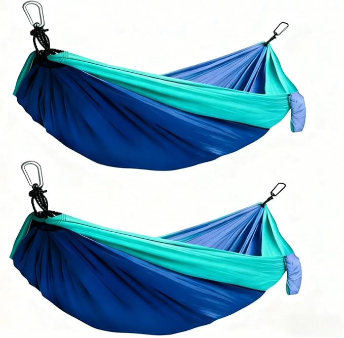 2Pack Hammocks| Camping Hammock | Portable Outdoor Hammock Set | for Hiking, Backpacking and Camping | 2pcs(Blue)