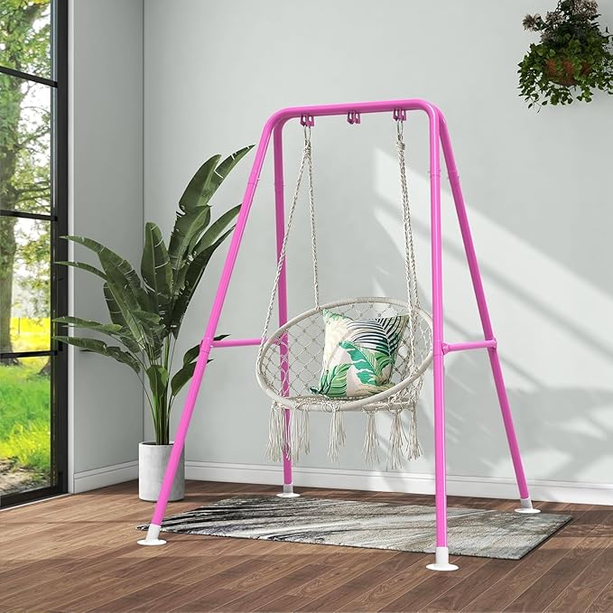 G TALECO GEAR Hammock Chair Stand,Heavy-Duty Steel 300LBS Multi-Use Hammock Stand for Outdoor Indoor, Swing Chair not Include
