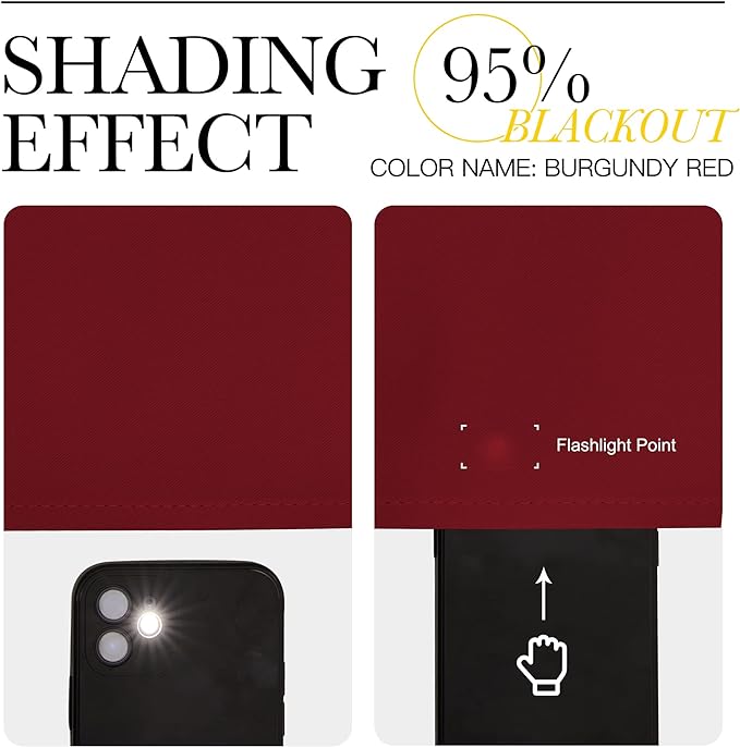 NICETOWN Blackout Curtain Panel Grommet - Home Decorations Thermal Insulated Solid Grommet Top Blackout Living Room Panel/Drape for Gift (Burgundy Red, 1 Panel, 52 x 72-inch)
