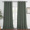 NICETOWN Blackout Curtain for Living Room 90 inch Long - Grommet Thermal Insulated Room Darkening Sound Proof Curtain for Bedroom, 1 Panel, Dark Mallard, W52 x L90
