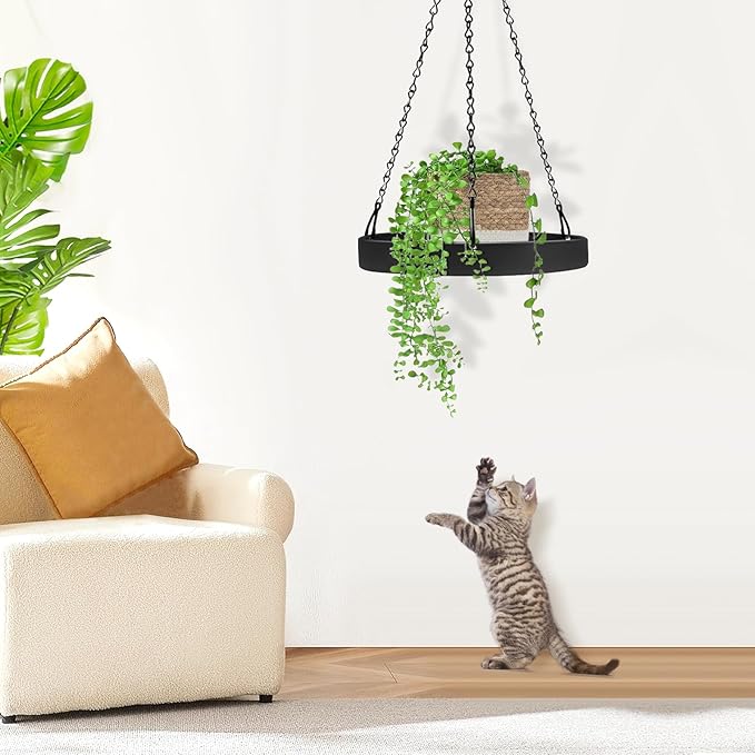 Plant Hanger Indoor Outdoor, Hanging Planter Baskets for Outdoor Indoor Plants, Hanging Plant Holder Plant Shelf Metal Window Plant Hanger, 3 Pack