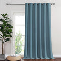 NICETOWN Smoky Blue Blackout Curtains for Bedroom 95 Inch Length - Thermal Insulated Room Darkening Privacy Grommet Window Drapes for Boys Room, Set of 1 Panel, 80 x 95 Inch