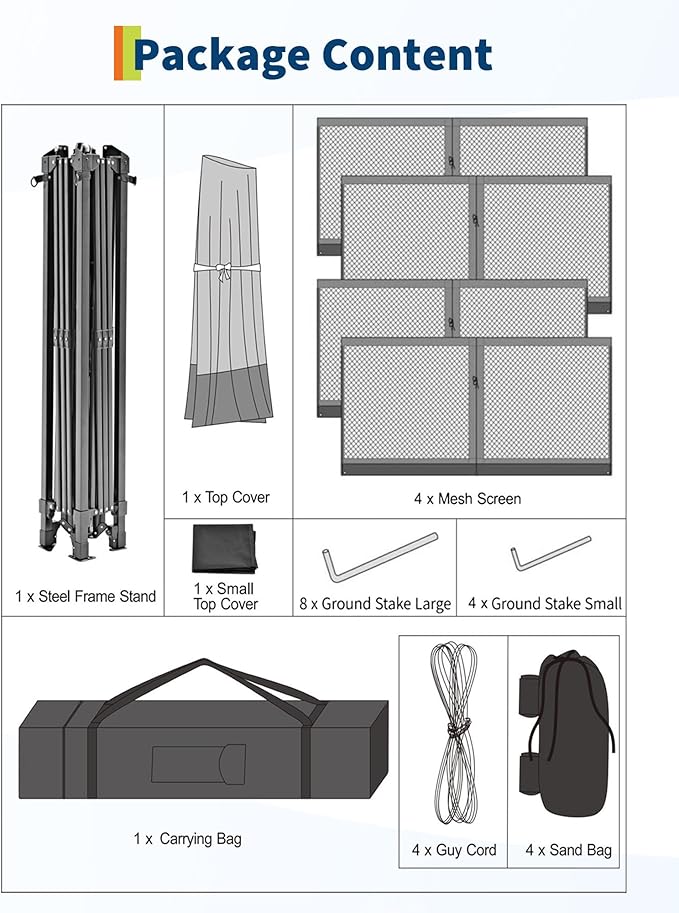 11'x11 Pop-Up Gazebo, Instant Outdoor Canopy Tent with Mosquito Nettings, Durable Steel Frame, Water, and UV Proof, for Patio, Garden, Courtyard, Party (Grey)