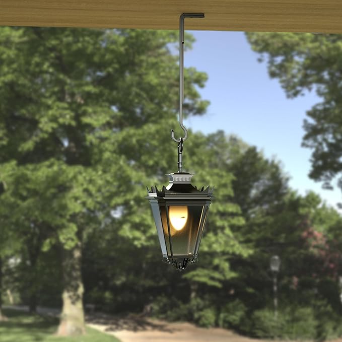 15 Inch 2 Black Pack Heavy Duty Outdoor Plant Hangers, Iron Hanging Plant Brackets for Hanging Plants Outside, Metal Plant Hooks Plant Wall Hooks for Hanging Lantern, Bird Feeder