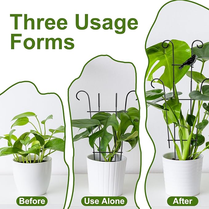 23in Plant Trellis Indoor, Trellis for Potted Plants with Bird, Garden Trellis Climber Support for Climbing Plants Pothos Hoya Vine