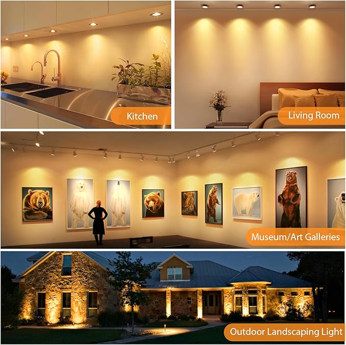 Mlambert 12 Pack MR16 LED Bulbs 50W Halogen Equivalent,2700K Warm White,5W GU5.3 MR16 12V Spotlight Bulb,Non-Dimmable,45° Beam Angle for Landscape