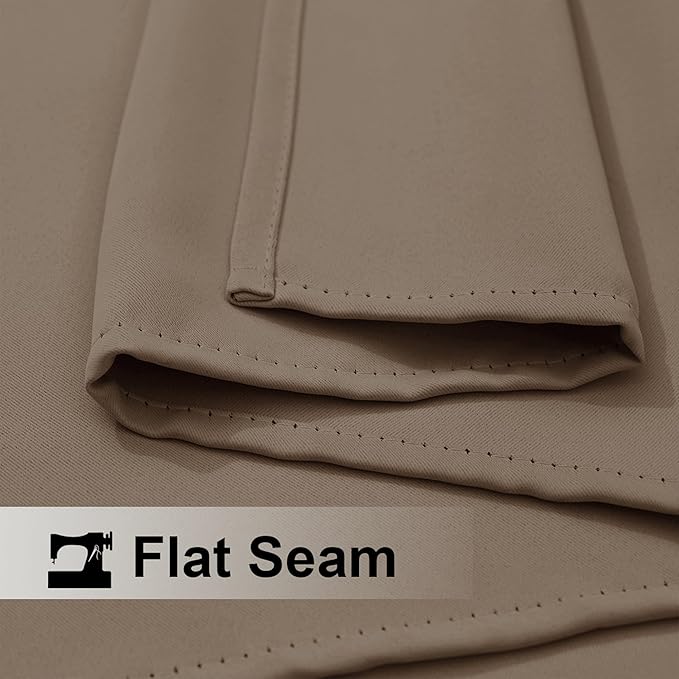 NICETOWN Patio Curtain Waterproof 1 Panel, W52 x L72 inch Premium Thick Privacy Weatherproof Curtain for Porch & Gazebo, Pergola Covers for Shade and Rain, UV Protection Outdoor Privacy Panel, Tan