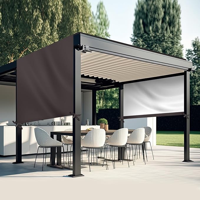 Universal Pergola Replacement Canopy Outdoor Canopy Shade Cover Waterproof Shade Top Cover for Outdoor Patio Porch Backyard(16 x 7 ft,Coffee)