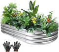 6×3×1 ft Raised Garden Bed, Easy Assembly Galvanized Planter Box for Vegetables, Flowers & Herbs