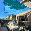 SUNLAX Sun Shade Sail 13' x 13' x 13' Turquoise Blue Triangle Canopy Sail Shade Cover UV Block Permeable Sunshade Outdoor for Patio Backyard (We Make Custom Size)