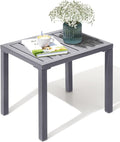 Crestlive Products Outdoor Side Table,Aluminum Rectangular Side/End Table, Small Patio Coffee Bistro Table for Outdoor Indoor