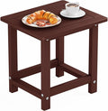 YEFU Outdoor Side Table for Patio: 16" HIPS Weather - Resistant Adirondack Tables - Waterproof Small Square End Tables for Backyard Living Room Bedroom - Indoor Outdoor Durable Table Coffee