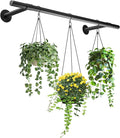 Hanging Planters Rod – Plant Hanger Indoor for Window Ceiling, Hanging Plant Shelf for Wall Planter House Plants, Plant Shelves Metal Holder Bar 47.5In (Pots, plants, chains not included)