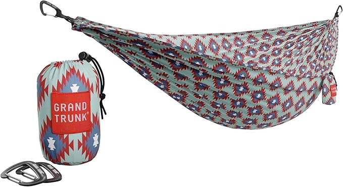 GRAND TRUNK TrunkTech Double Hammock | Ultra-Strong & Lightweight | 11 ft Hammock with Ripstop Nylon | 500 lb Capacity | Fast-Drying & Weather-Resistant | Vista