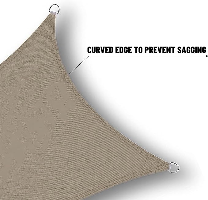 SUNNY GUARD Waterproof Sun Shade Sail 7' x 10' Taupe Rectangle UV Block Sunshade for Backyard Yard Deck Patio Garden Outdoor Activities and Facility(Customized)