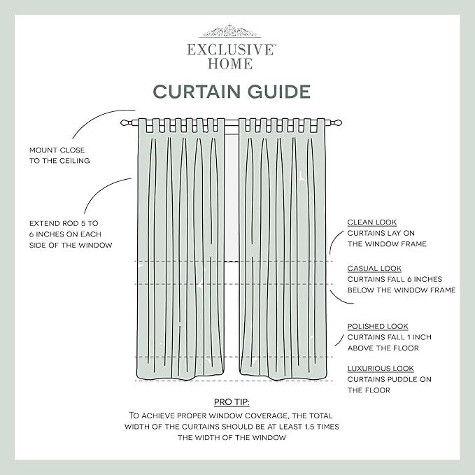 Exclusive Home Cabana Solid Indoor/Outdoor Light Filtering Hook-and-Loop Tab Top Curtain Panel, 54"x96", Cloud Grey, Set of 2