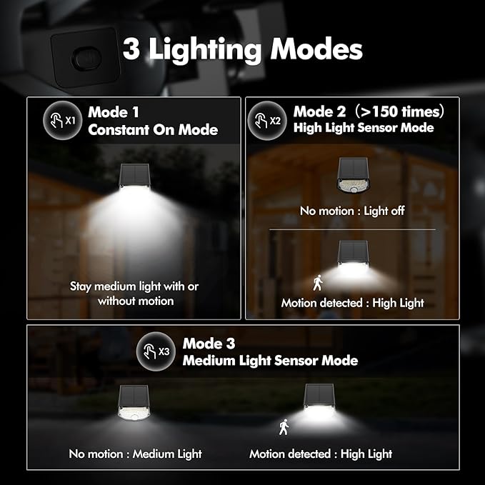 AloftSun Solar Motion Sensor Outdoor Lights,Waterproof Motion Sensor Spot Lights- 30 LED/3 Modes Solar Powered Spotlights,Landscape Lighting for Yard and Garden, Cool White,2 Pack