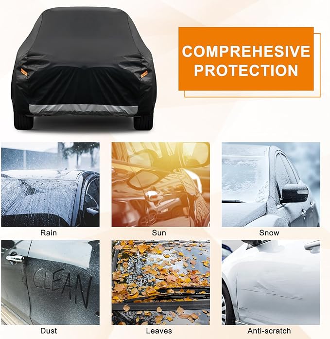 Kayme Truck Cover Custom Fit Dodge Ram 1500(1994-2008) Club/Extended/Quad Cab SB. Full Exterior Heavy Duty Outdoor Pickup Truck Car Cover Waterproof All Weather.Car Tarp for Wind Sun Dust Protection.