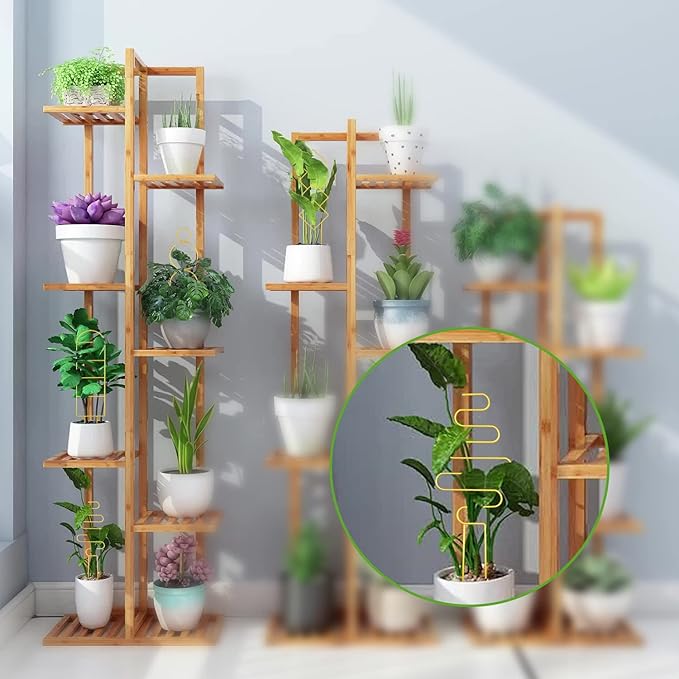 4 Pcs Mini Metal Trellis for Potted Plants, Climbing Support Stake for Houseplant Vines Pothos (Gold)