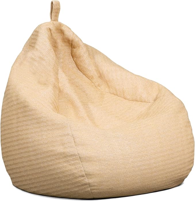 Big Joe Tuffet Weatherproof Bean Bag Chair, Natural Basket Weave, Breathable Weather Resistant Fabric, 2.5 feet Teardrop