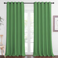 NICETOWN Sliding Door Window Treatment Blackout Patio Door Curtain Panels, Privacy Thermal Drapes for Bedroom Living Room Department with Grommet Top (Froest Green, W66 x L110)