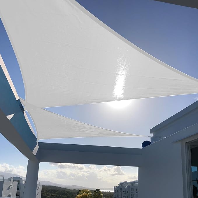 SUNNY GUARD Custom Size 6'x6'x8.5' Silver Grey Sun Shade Sail Right Triangle UV Block Shade for Backyard Yard Patio Deck Garden(Customized)