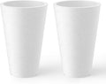 Kante Tall Round Planter Set of 2, 13 Inch Tall Decorative Planter Pots for Outdoor Indoor Garden Patio Front Porch (White)