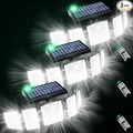 Solar Lights Outdoor Waterproof Motion Sensor - 416 LEDs 3000 Lumens Super Bright 3 Brightness 3 Modes 2400mAh 360° Illumination 32ft Solar Flood Security Light for Outside (‎With Remote Control, 3)